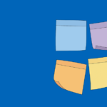 6 colourful post-its