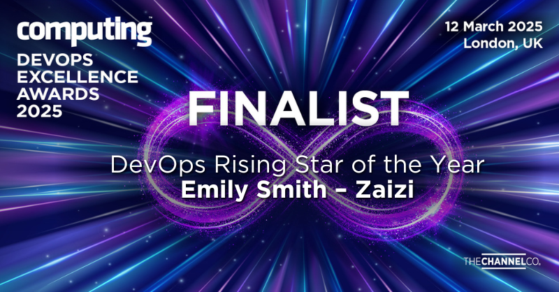 Emily nominated for the 'DevOps Rising Star of the Year' award